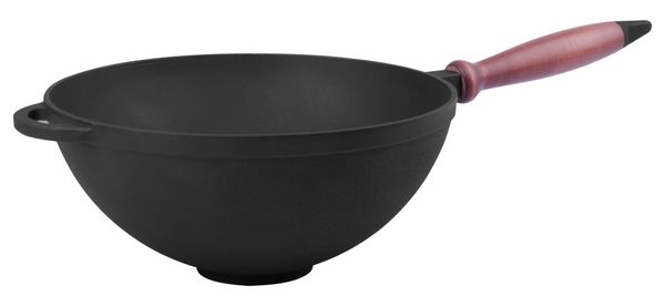 

Кастрюля чугунная Ситон WOK с деревянной ручкой (3,5 л)