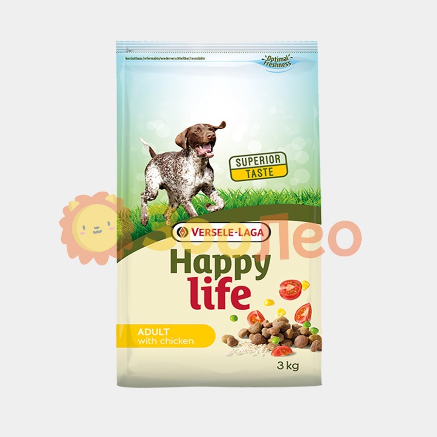 

Cухой корм Happy Life Adult with Chicken для собак всех пород с курицей 3 кг