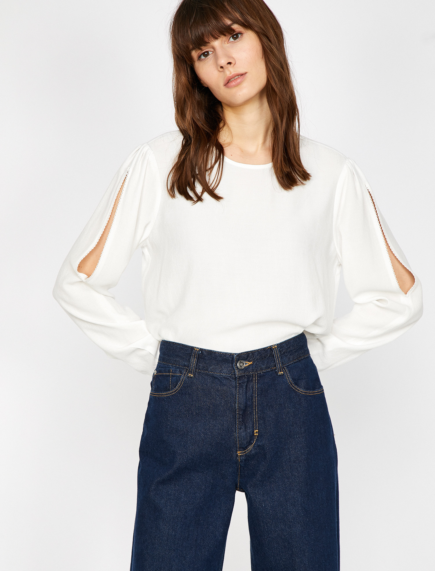 

Блузка Koton 9YAK68766PW-001 38 Off White