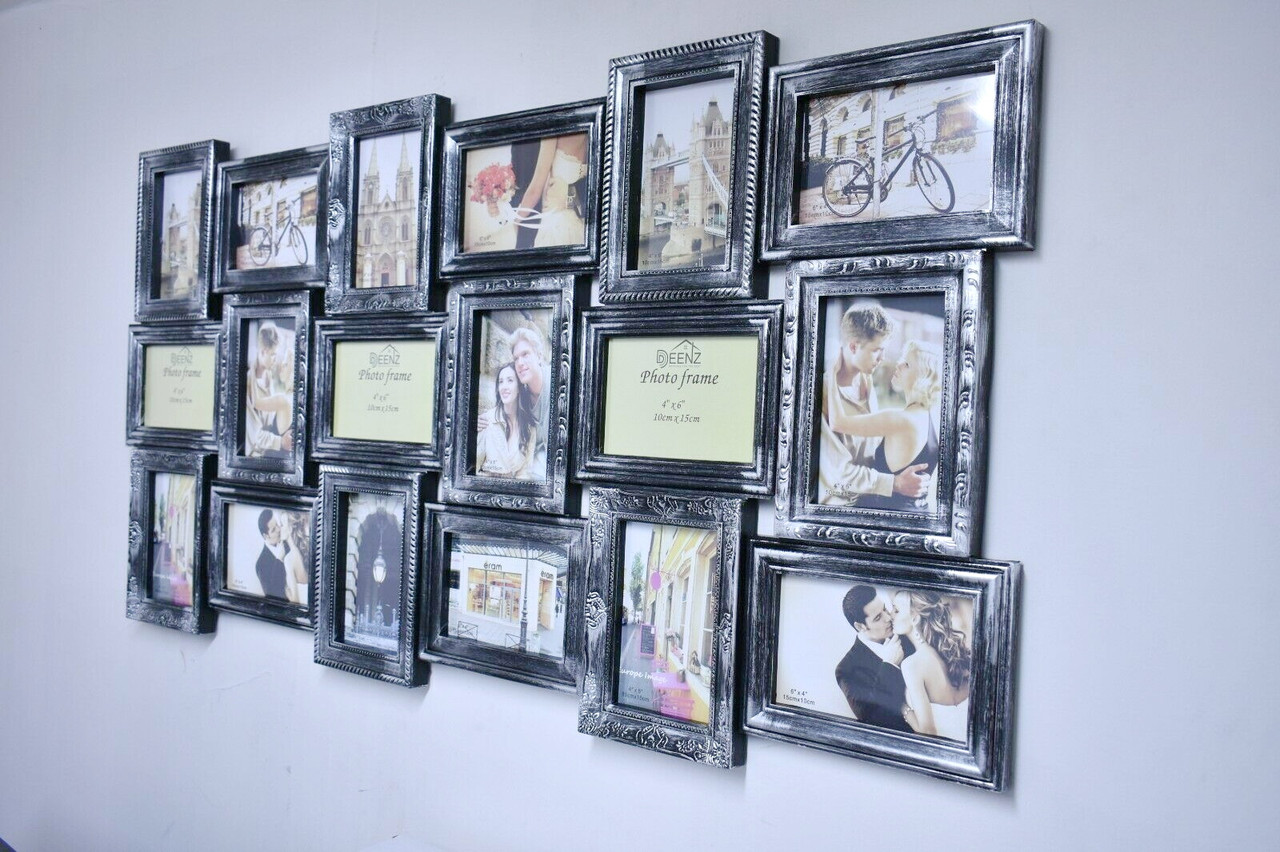 

Фоторамка Multiframe на 18 фото 105*54 см черно серебристая 9-24