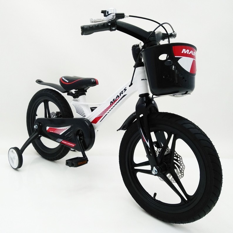 

Детский двухколесный облегченный велосипед MARS-2 Evolution 16 дюймов колеса Белый