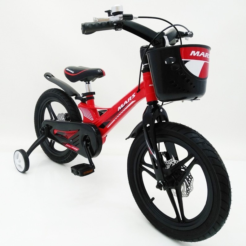 

Детский двухколесный облегченный велосипед MARS-2 Evolution 16 дюймов колеса Красный