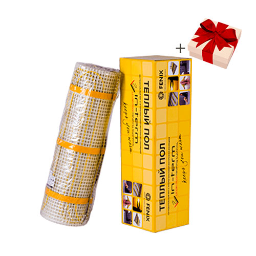 

Двухжильный нагревательный мат ТМ In-Term 1080Вт / 5.3 м² + терморегулятор