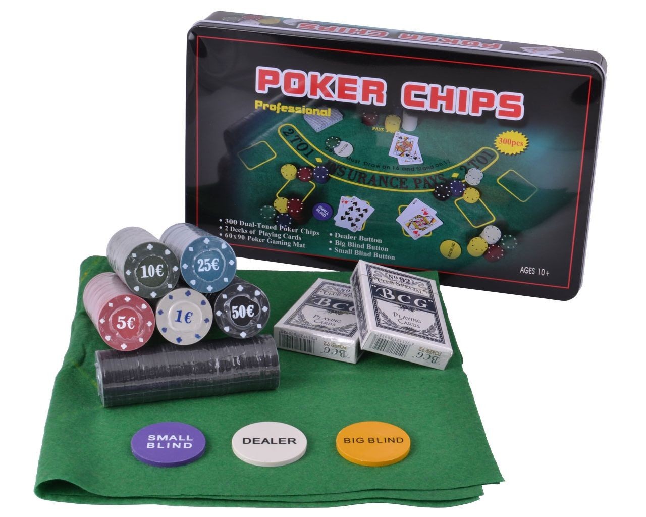 

Набор для покера Poker Set 300 фишек c номиналом 300T