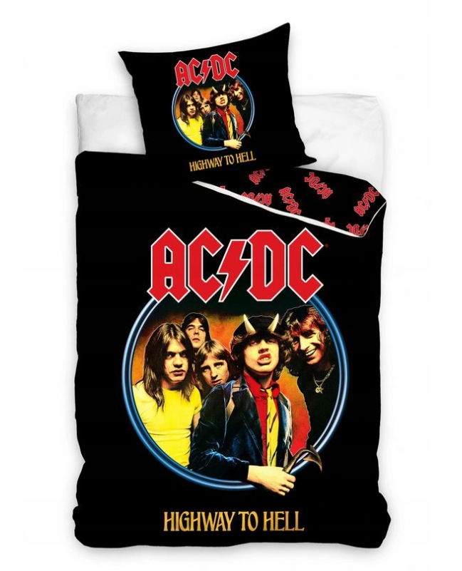 

Постельное белье, Рок группа AC/DC постельный комплект(наволочка+пододеяльник) хлопок, двухстороннее, по лицензии, 140 x 200 см