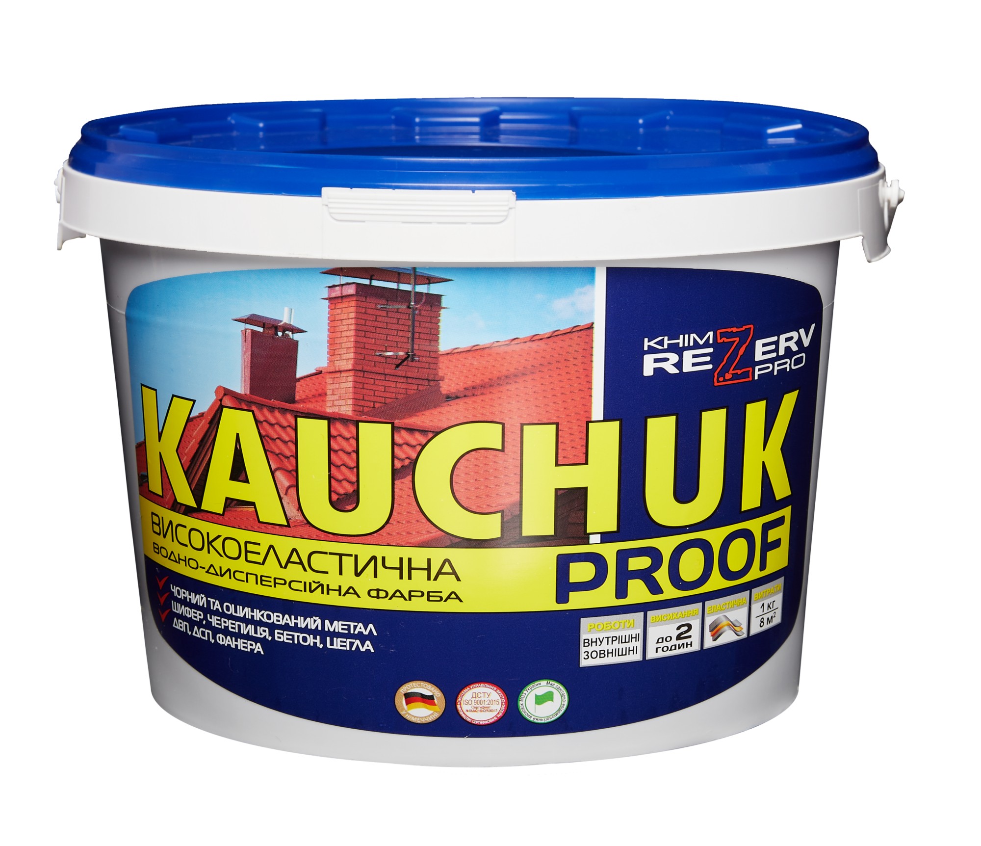 

Краска высокоэластичная KAUCHUK proof KhimrezervPRO 11кг (10л) красно-коричневая