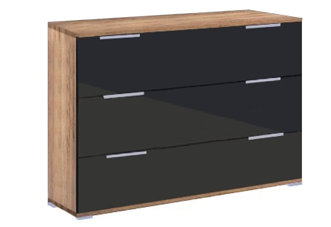 

Комод MiroMark Рамона 3Ш 100×80×46,2 дуб крафт/мат лава