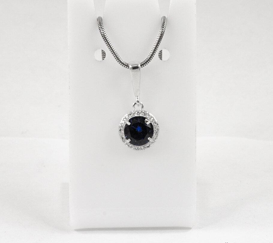 

Кулон круглый с синим фианитом Maxi Silver 7976/2