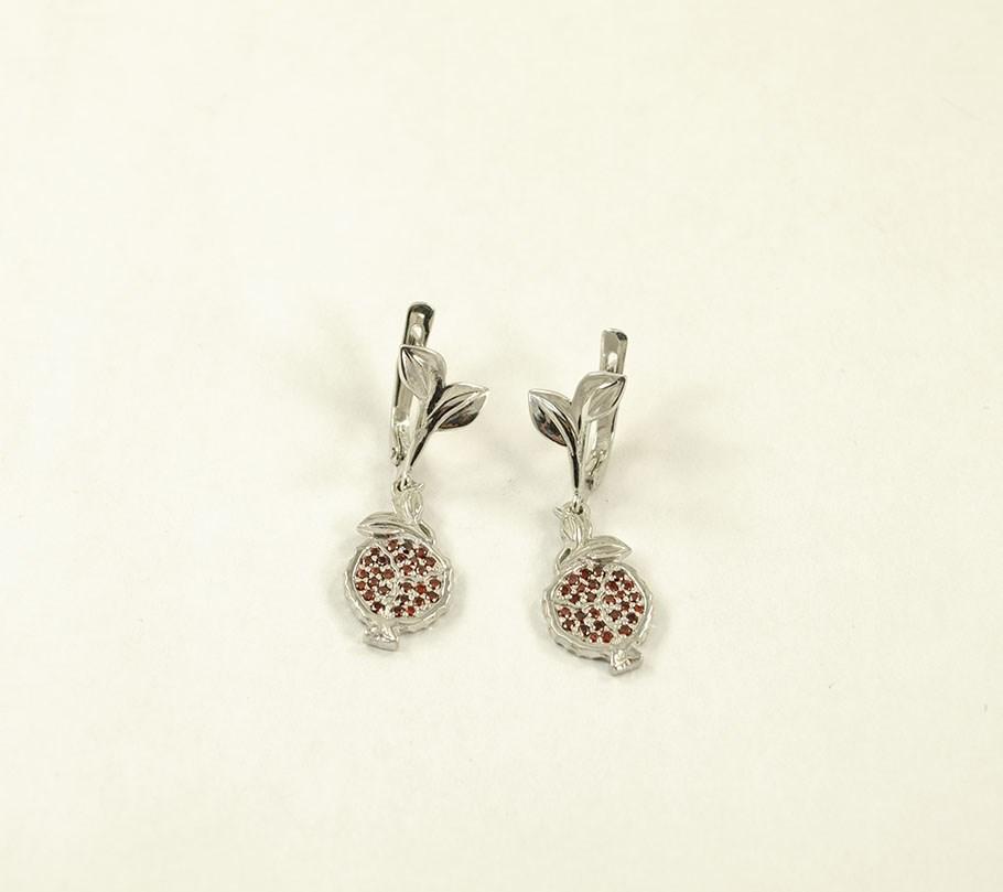 

Серьги гранат Maxi Silver 8747