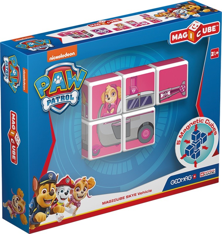 

Магнитный конструктор Geomag MagiCube Магнитные кубики Paw Patrol Вертолет Ская 5 элементов (G081)