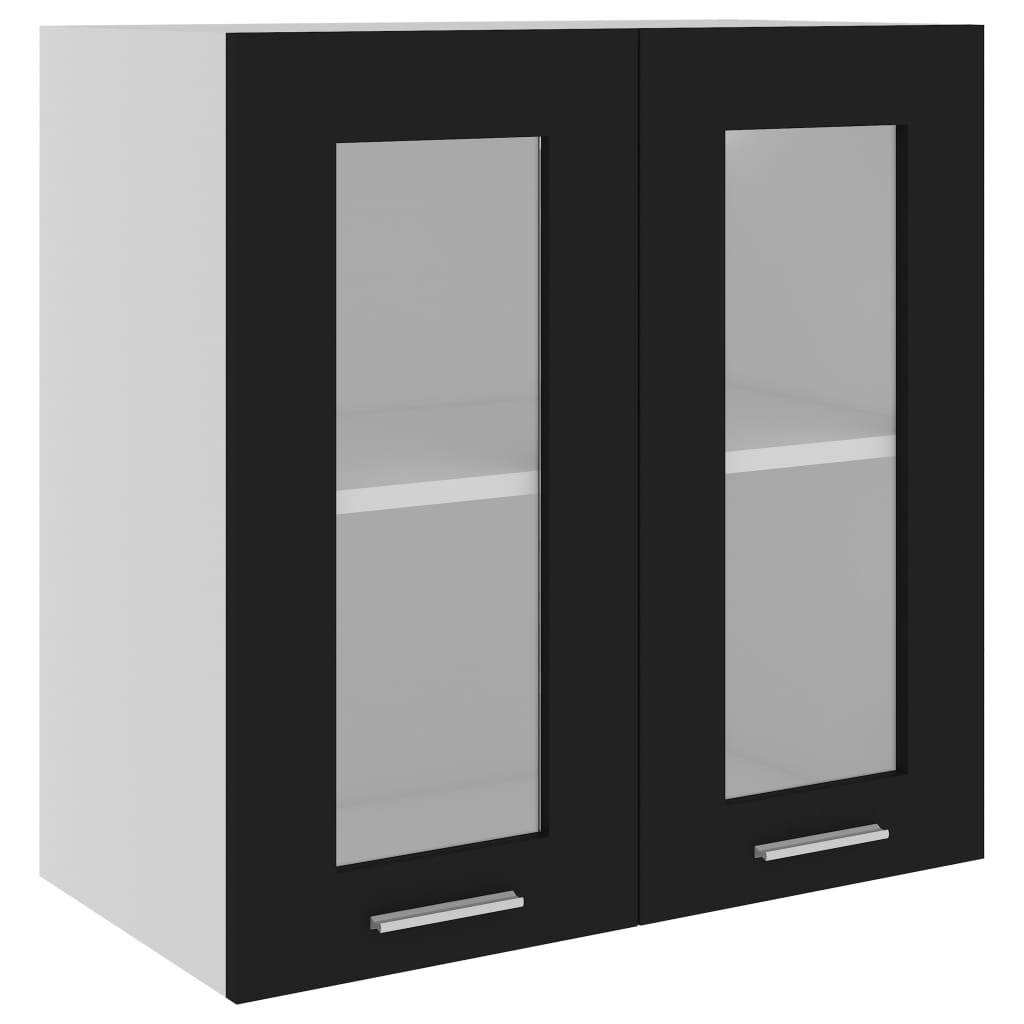 

Модуль верхній зі склом Shumee чорний ДСП 60x31x60 см 802522