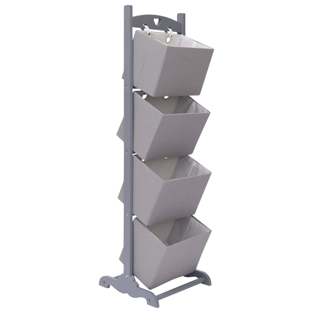 

Етажерка 4 тканинні кошики Shumee сірий 35 x 35 x 125 см 284263