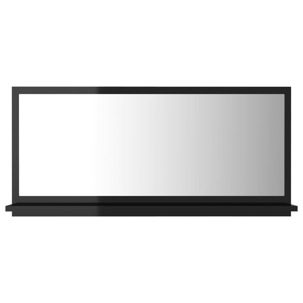 

Дзеркало глянцеве для ванної кімнати Shumee чрний ДСП 80x37 см 804578