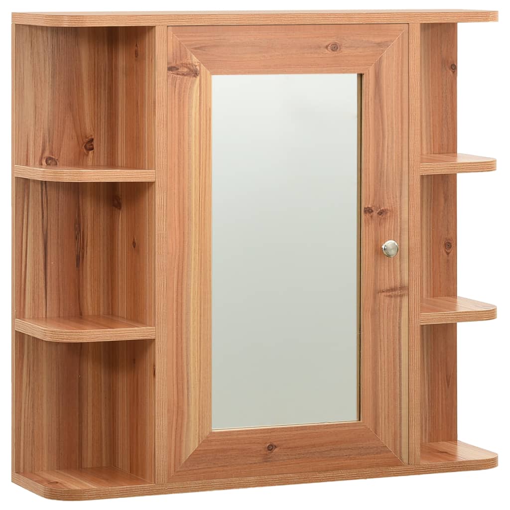 

Дзеркальна шафа для ванної кімнати Shumee коричневий МДФ 66 x 17 x 63 см 323603