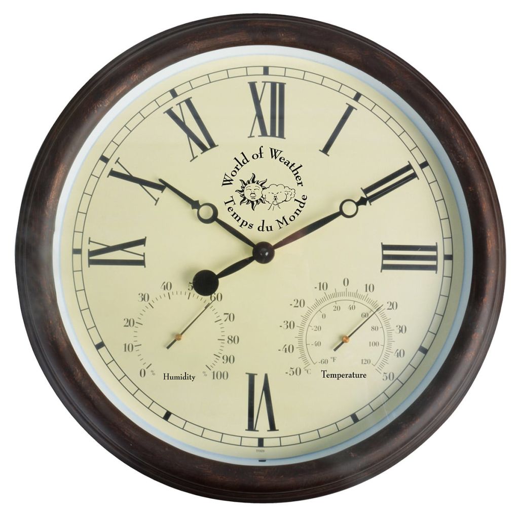 

Годинник з термогідрометром Shumee Esschert Clock 305 мм TF009 411489