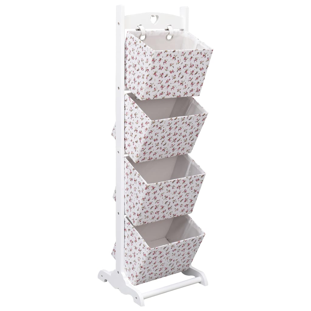 

Етажерка 4 тканинні кошики Shumee білий 35 x 35 x 125 см 284260