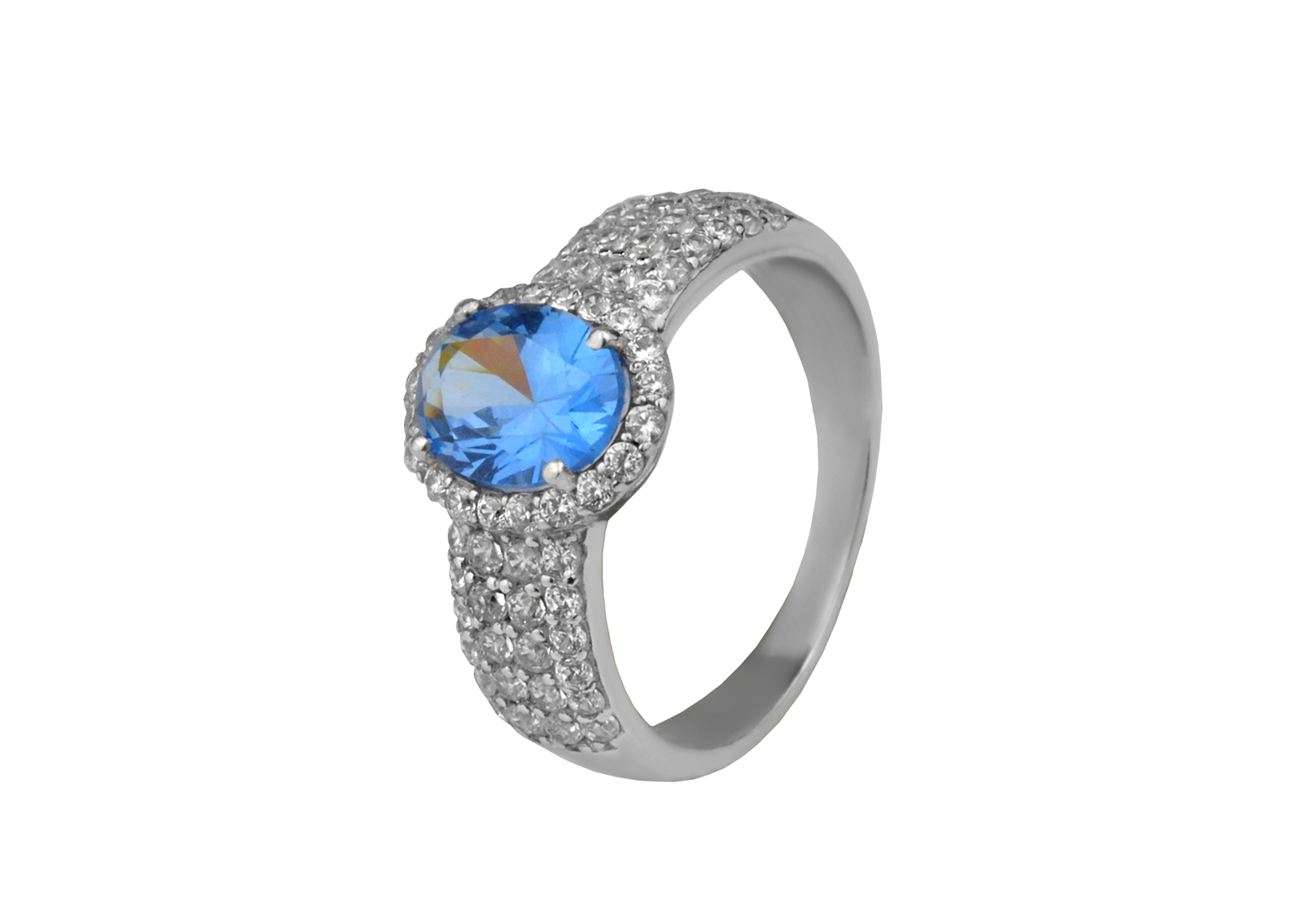 

Кольцо серебряное с натуральным кварцем London blue Орабель 1336/1р QLB, 16 размер