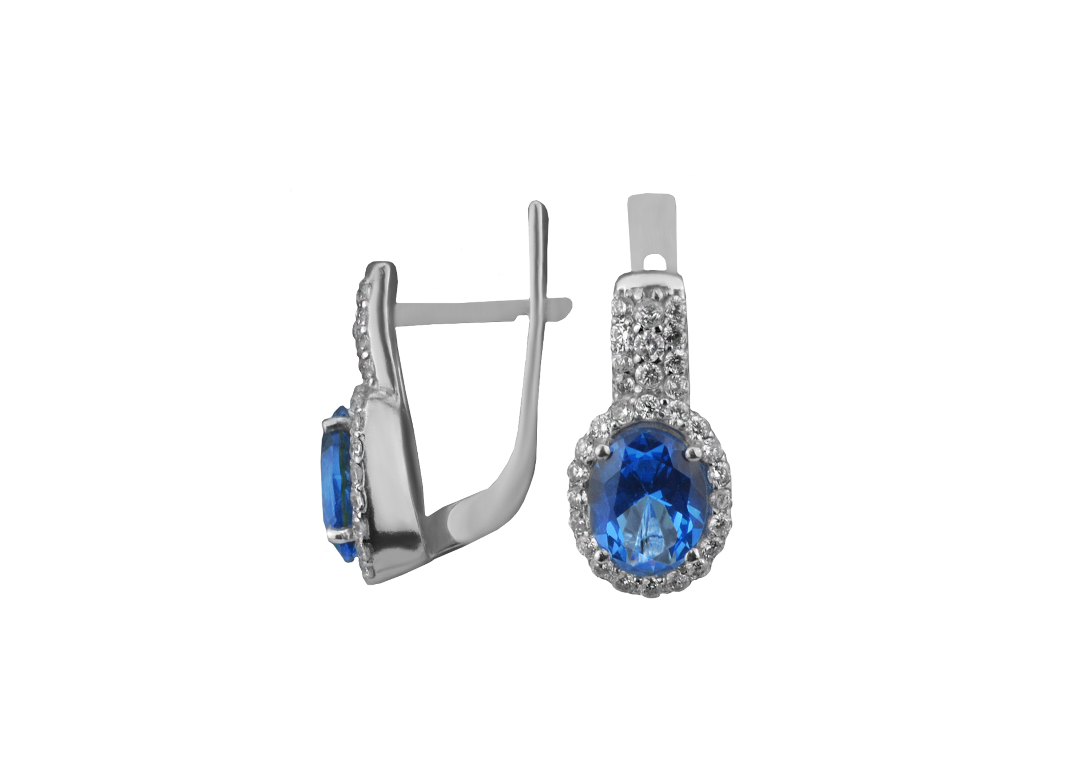 

Серьги серебряные с кварцем London blue Орабель 2920/9р QLB