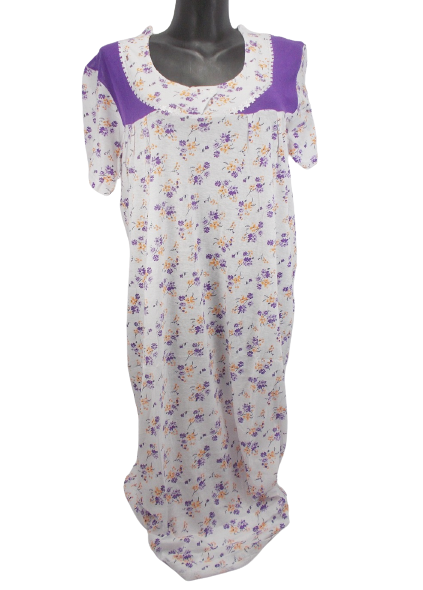 

Ночная рубашка хлопок Dollar Club 160-4 54-56 белая с фиолетовым