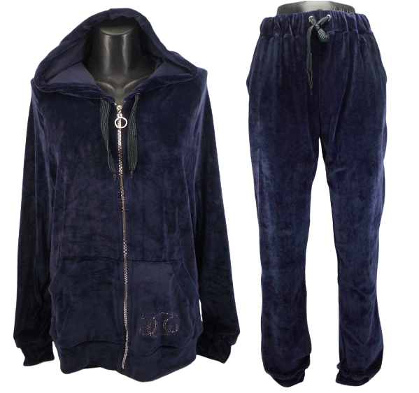 

Велюровый костюм с капюшоном Classic Style 07011  синий, Велюровый костюм с капюшоном Classic Style 07011 54 синий