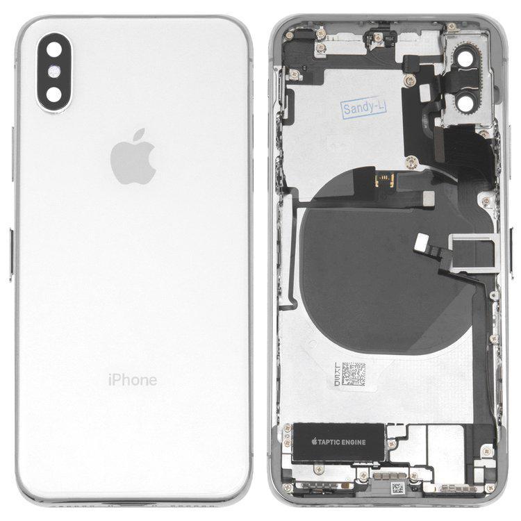 

Корпус для iPhone X, білий, повний комплект, зі шлейфом