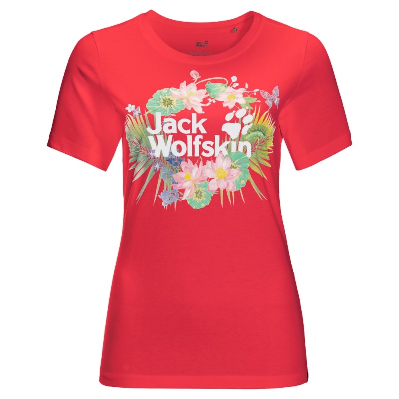 

Футболка PARADISE LOGO T W Jack Wolfskin 1807661-2058 M Красный