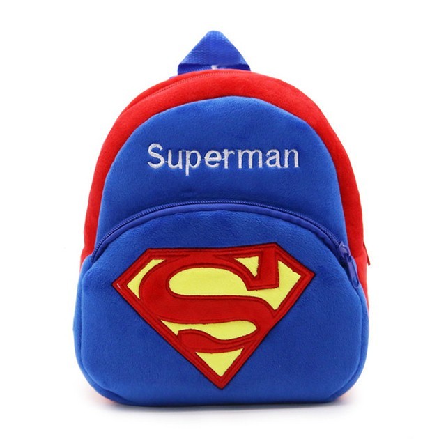 

Детский плюшевый дошкольный рюкзак для мальчиков Superman (Супермен) синий