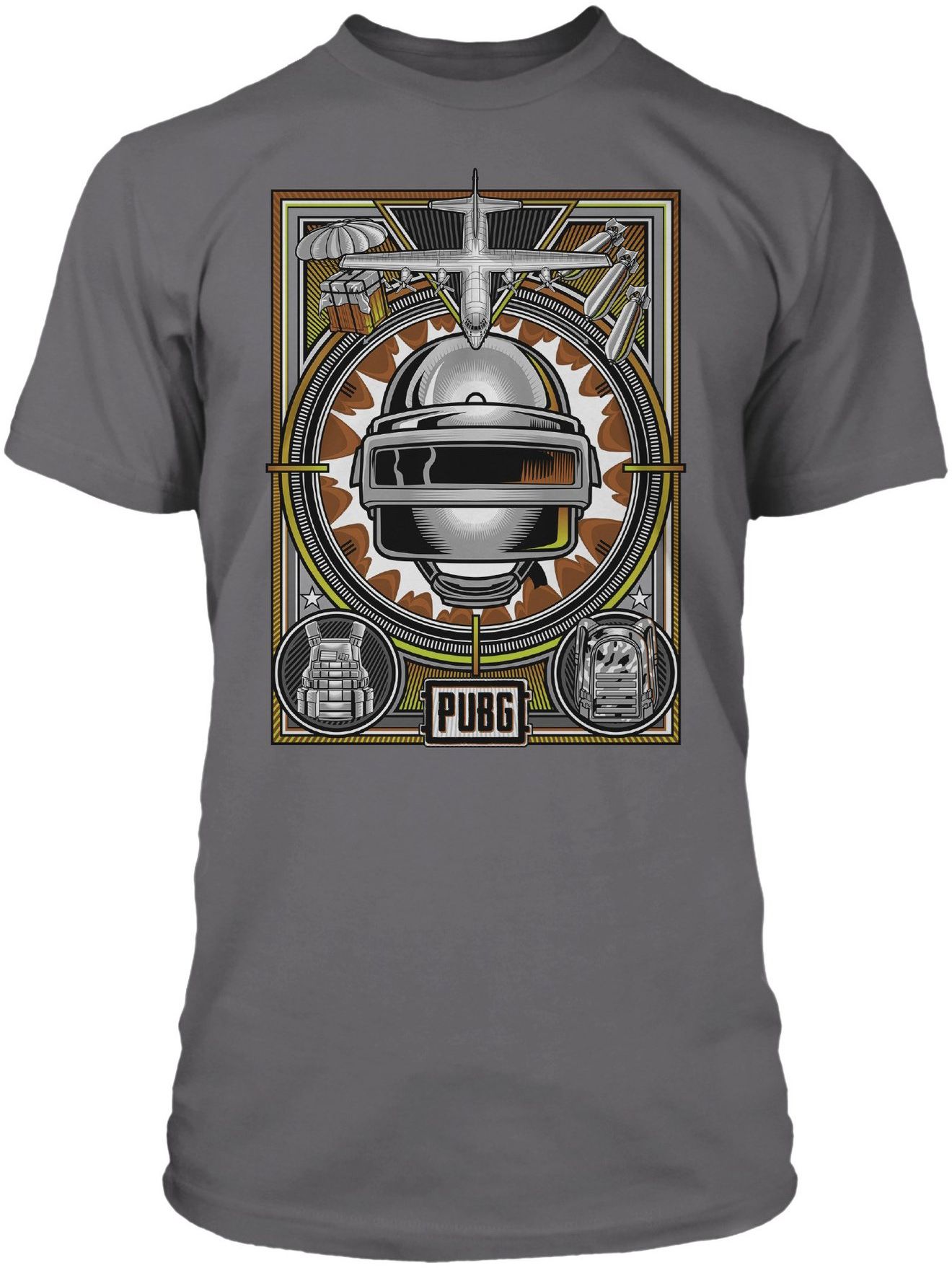 

Футболка JINX PUBG - Drop Zone Premium Tee Cool Grey, M