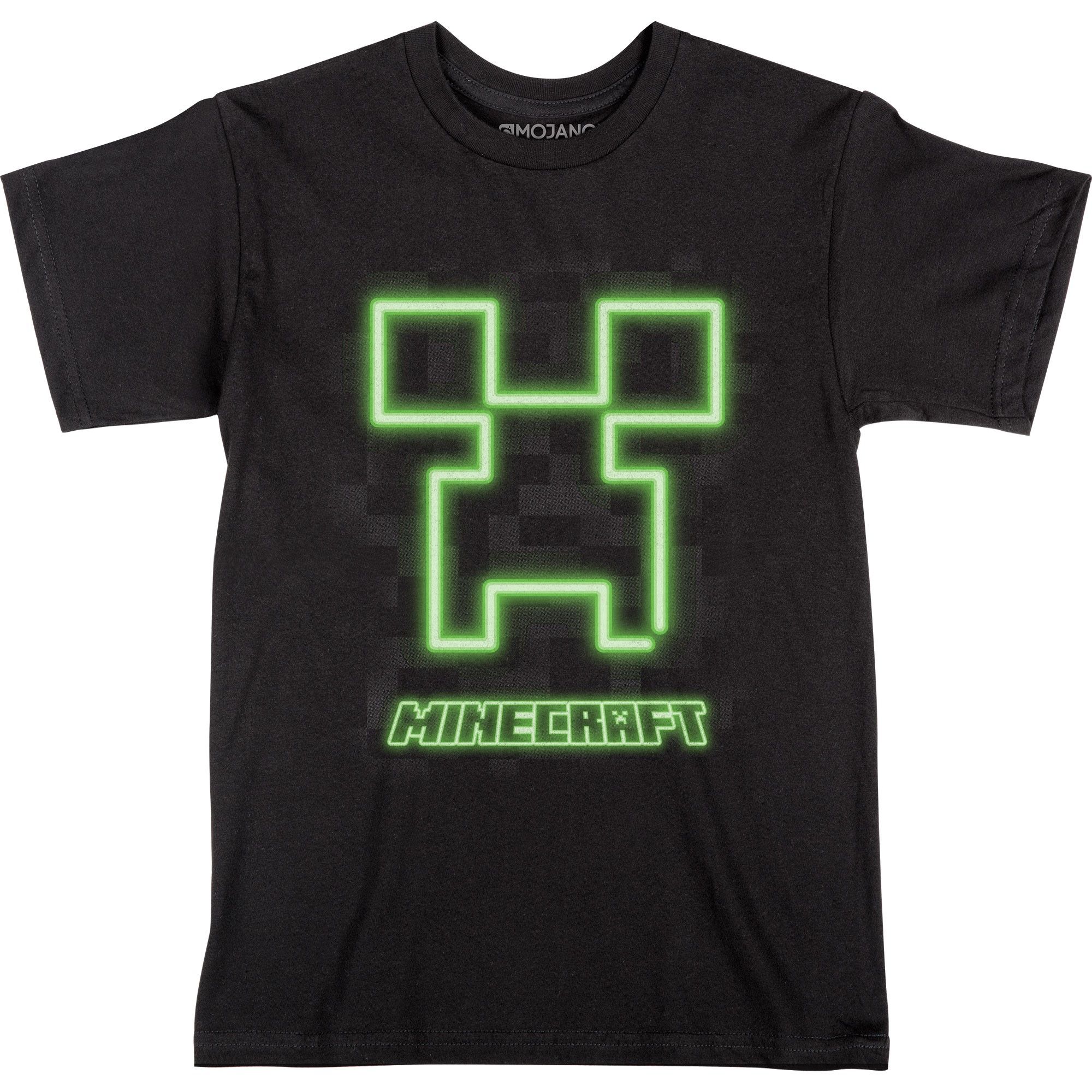 

Футболка JINX Minecraft - Neon Creeper Face Black, Youth XL