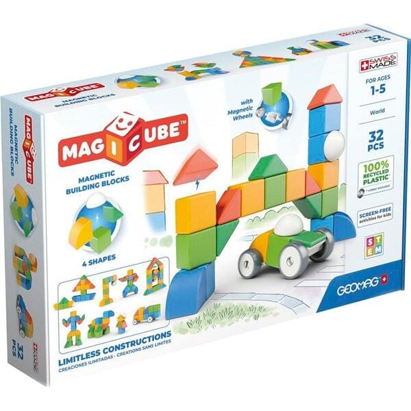 

Магнитные кубики Geomag Magicube Recycled Мир (32 деталей)