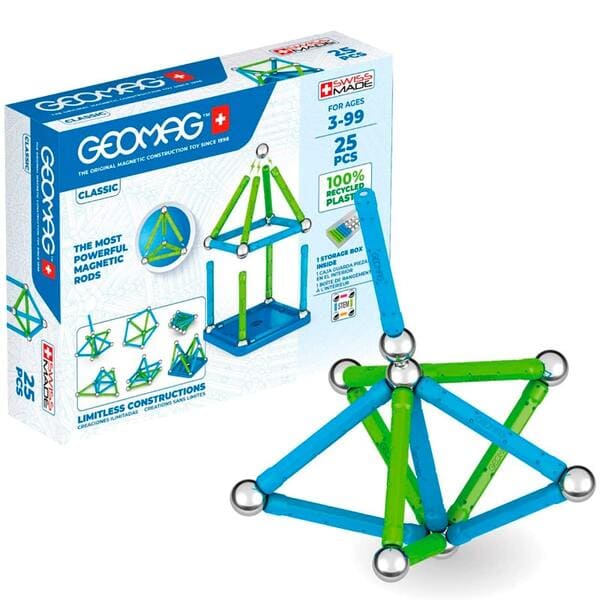 

Магнитные кубики Geomag Classic Recycled (25 деталей)