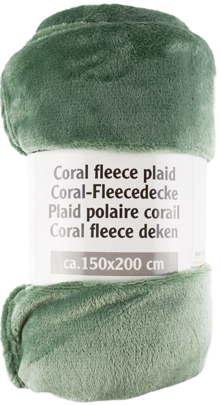 

Плед LIFETIME Coral fleece plaid Зеленый 150x200 см (871125203147-3 green)