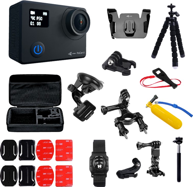 

Набір блогера 30 в 1 екшн-камера AirOn ProCam 8 Black з аксесуарами