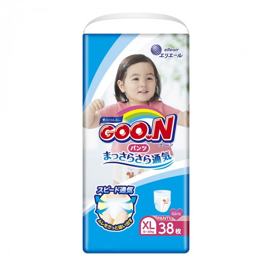 

Трусики-подгузники GOO.N для девочек 12-20 кг (размер Big (XL), 38 шт)