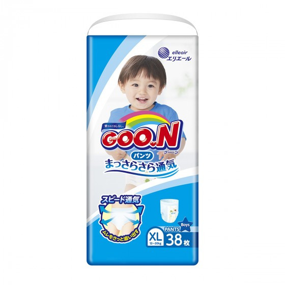 

Трусики-подгузники GOO.N для мальчиков 12-20 кг (размер Big (XL), 38 шт)
