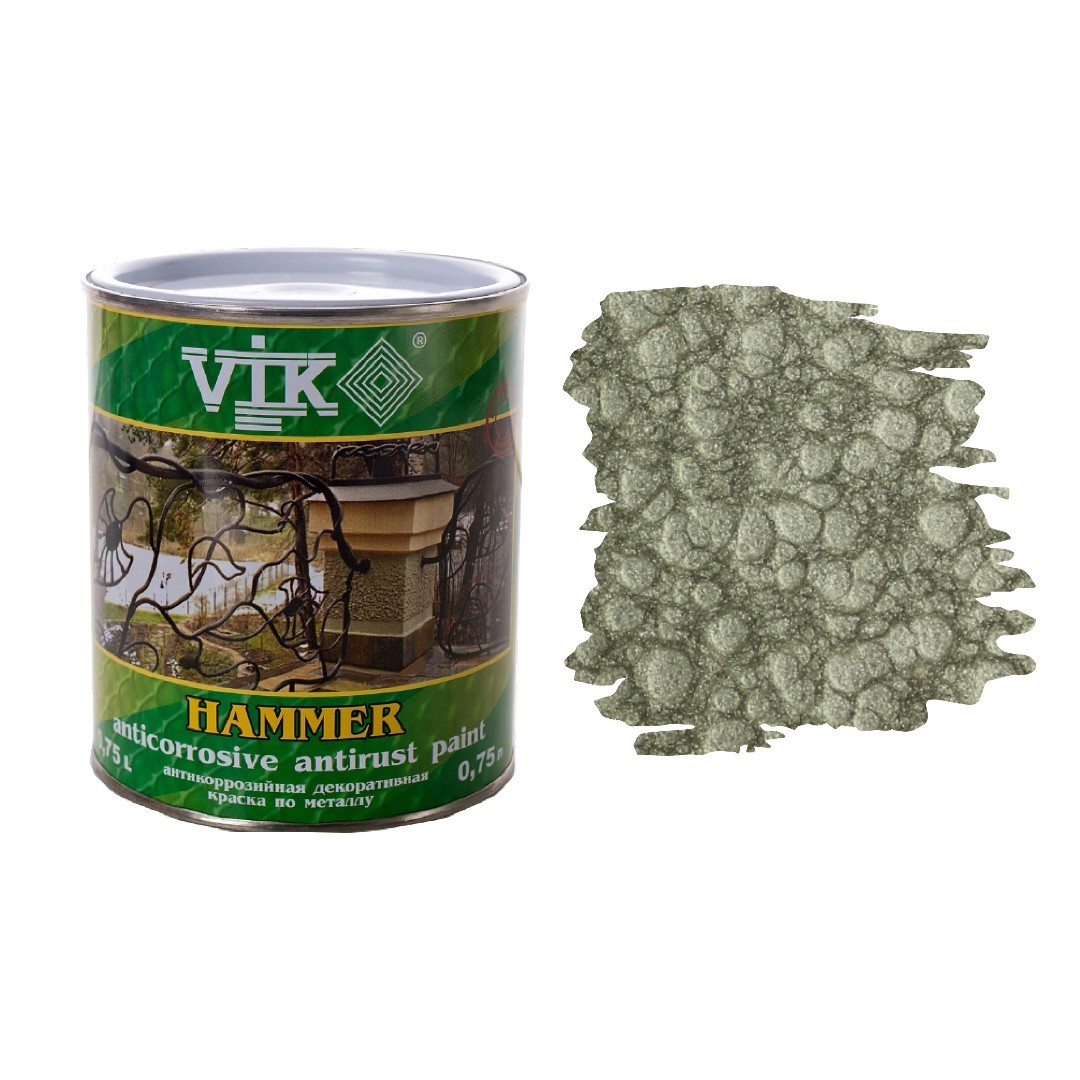 

Краска по металлу, антикоррозийная с молотковым эффектом VIK Hammer 0,75 л Бронзовый