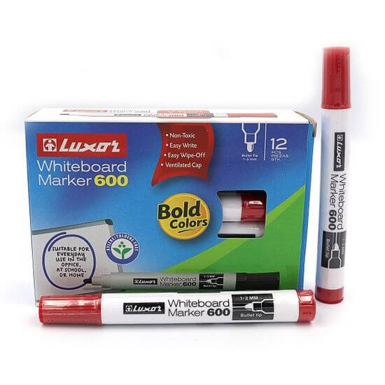 

Маркер для белой доски круглый 600 1-3 мм красный 12 штук Luxor 3343 A-Toys (3343)