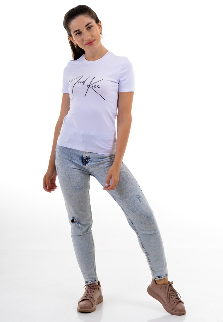 

Футболка 4Profi с принтом "Need Kiss" белая размер  19146, Футболка 4Profi с принтом "Need Kiss" белая размер XS 19146