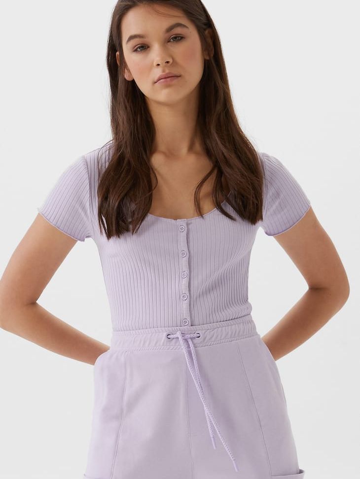 

Топ Stradivarius 7040/106/605 S Сиреневый