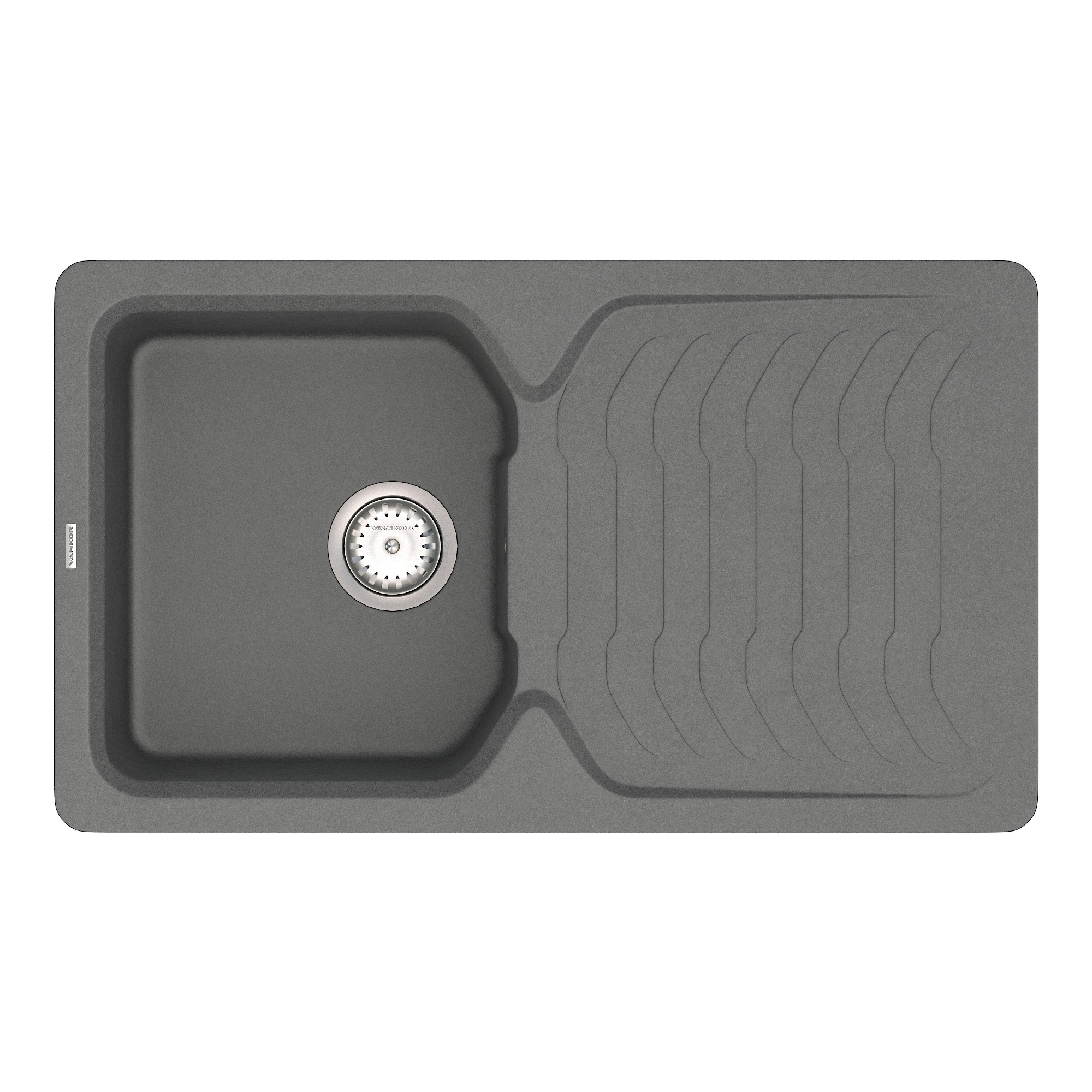 

Мойка Кухонная Vankor Sigma Smp 02.85 Gray + Сифон Vankor