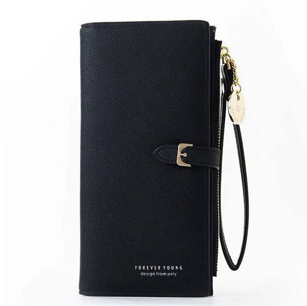 

Женский кошелек Pierre Loues PL821-4-1 из экокожи, на кнопке, с отделением на молнии Розовый