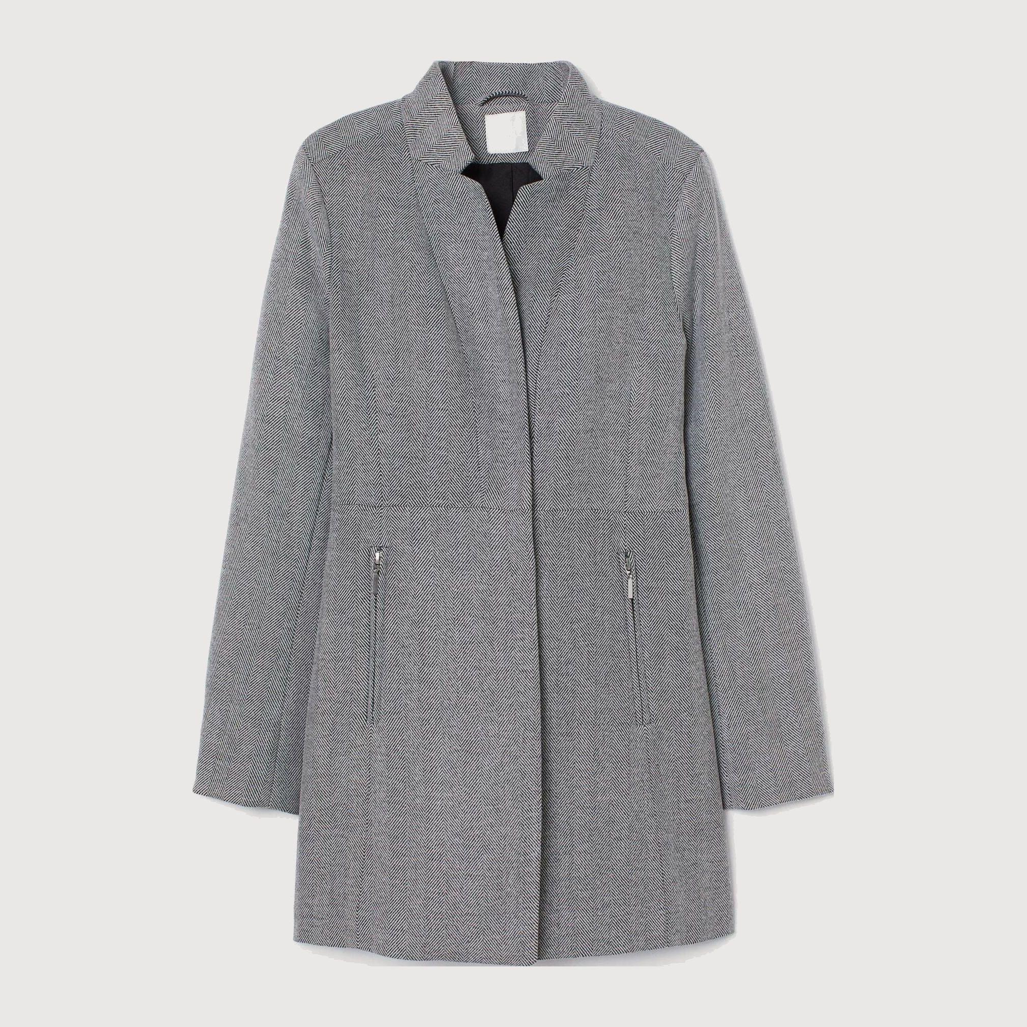 

Пальто H&M 8329851-ACSQ 50 Серое с черным