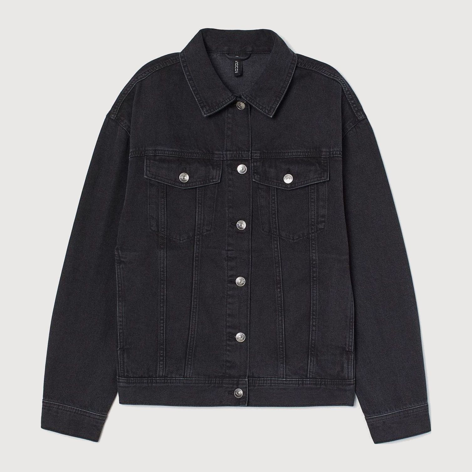 

Джинсовая куртка H&M 8296432-AAZJ S Светло-черная