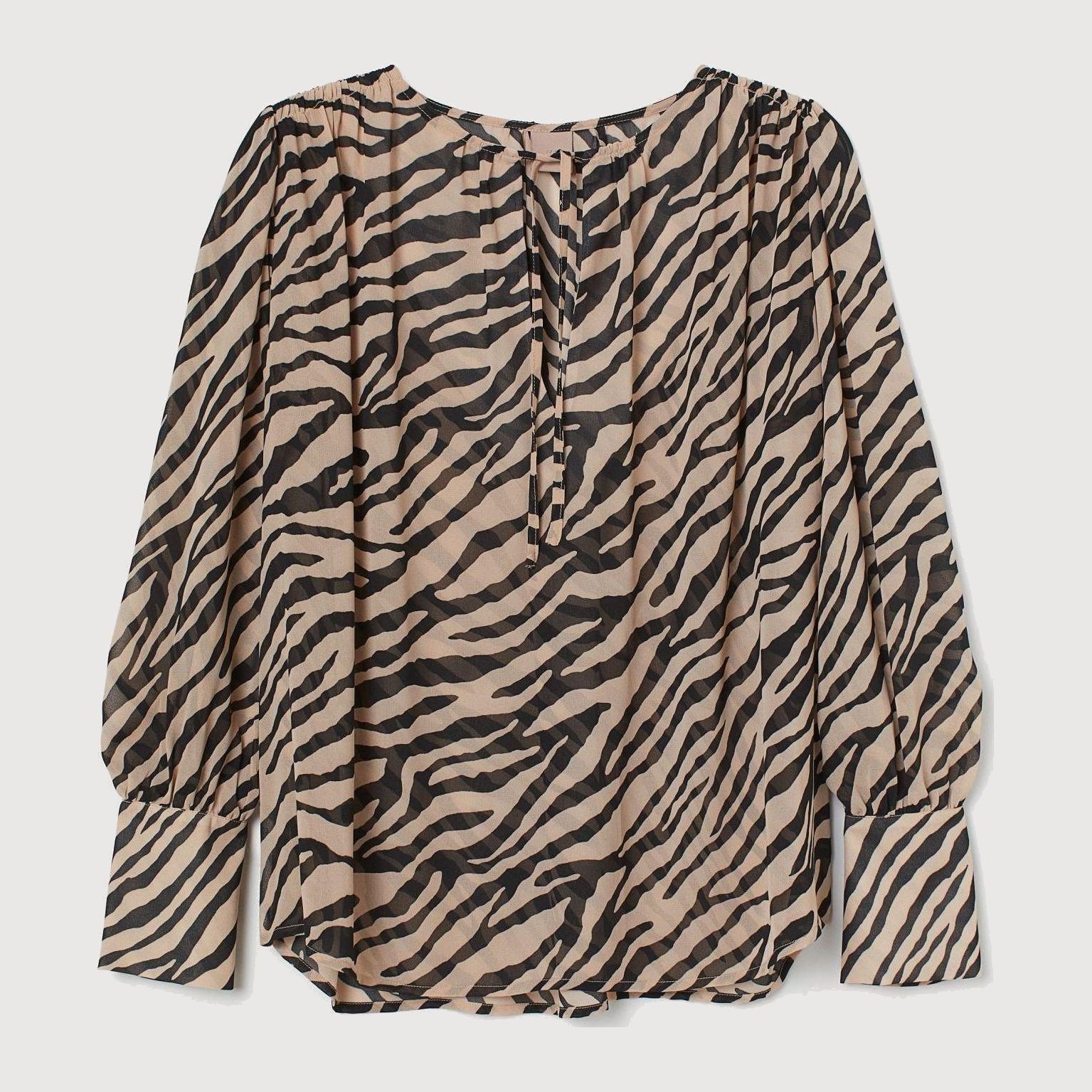 

Блузка H&M 8197220-AEIW 3XL Бежевая с черным