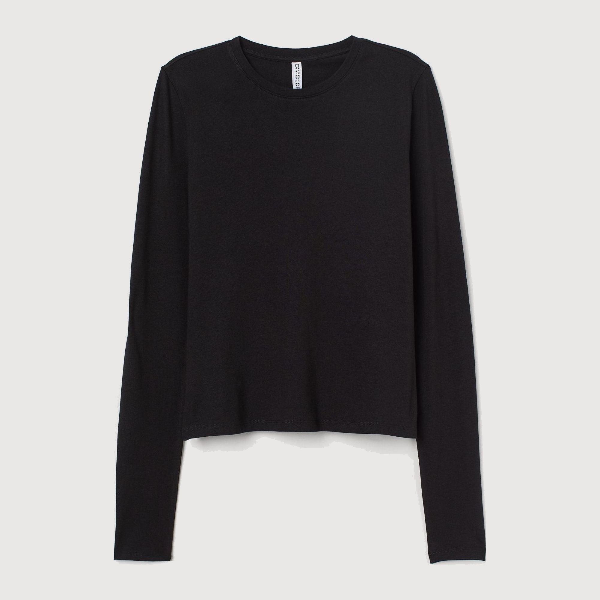 

Лонгслив H&M 7621432-AAAD S Черный