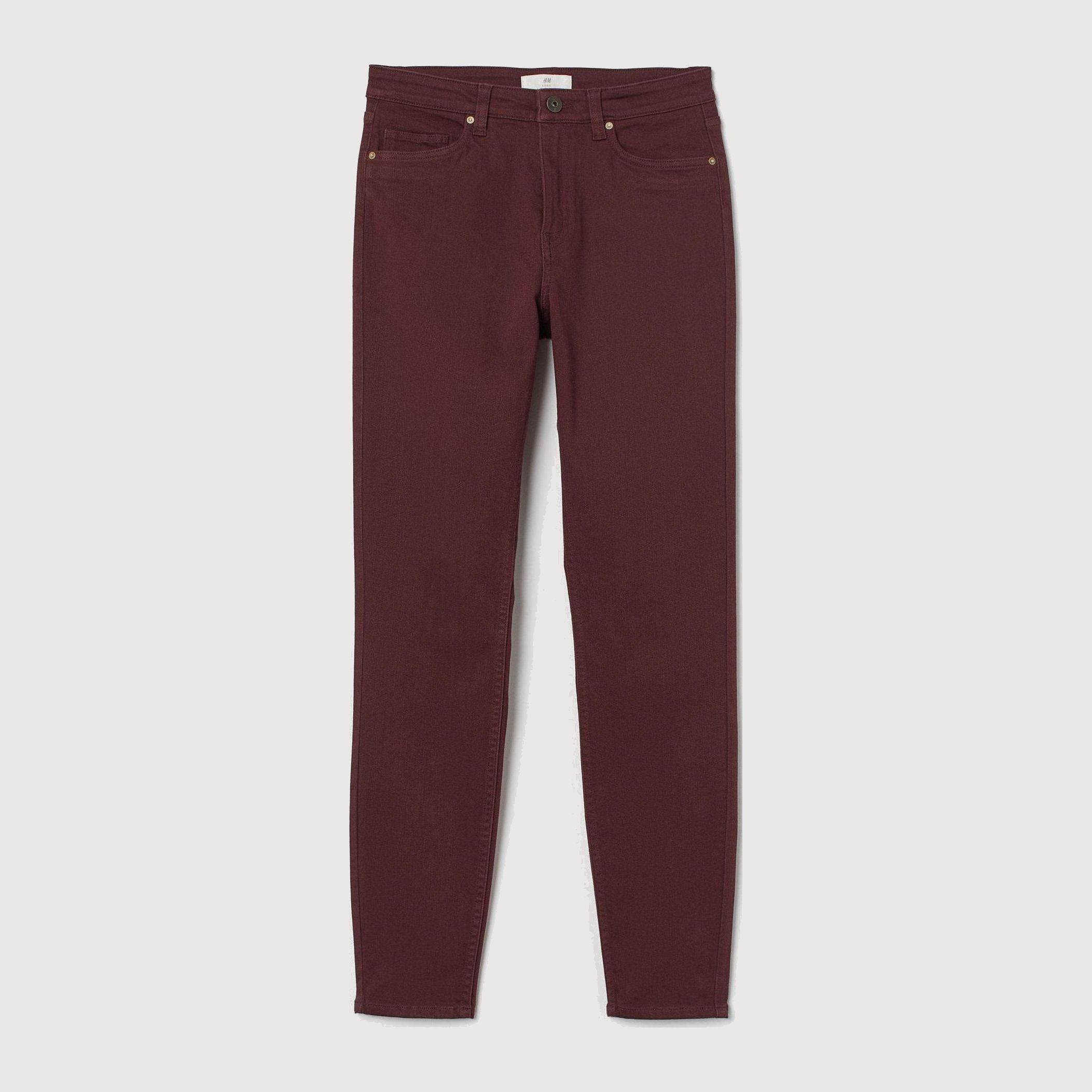 

Джинсы H&M 7504220-ACXK 36 Темно-бордовые