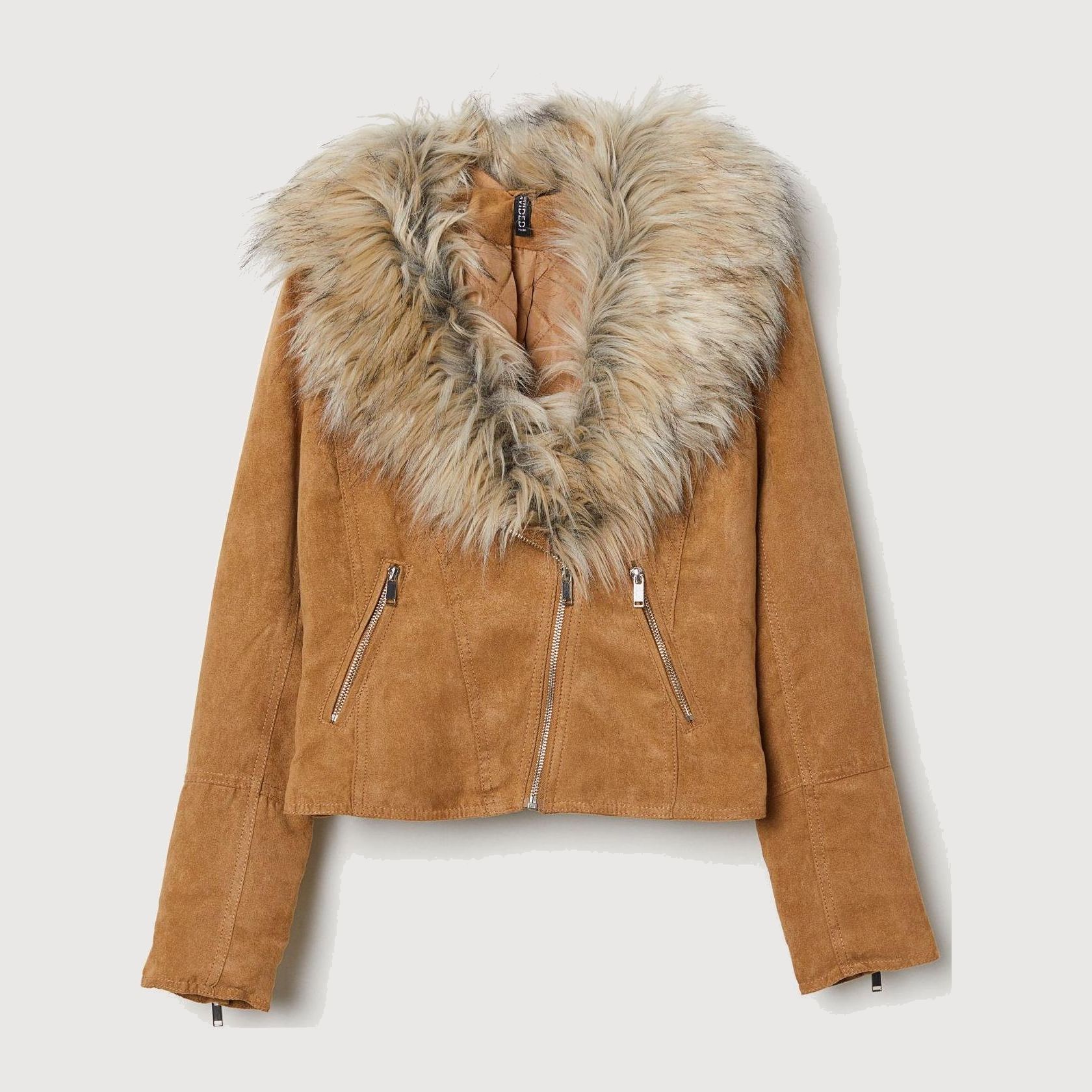 

Куртка из искусственной замши H&M 6781638-ACVE 38 Коричневая