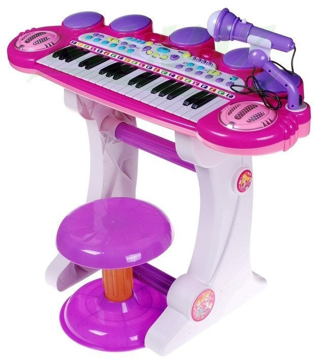 

Детский синтезатор со стульчиком Bambi BB45BD (Розовый)