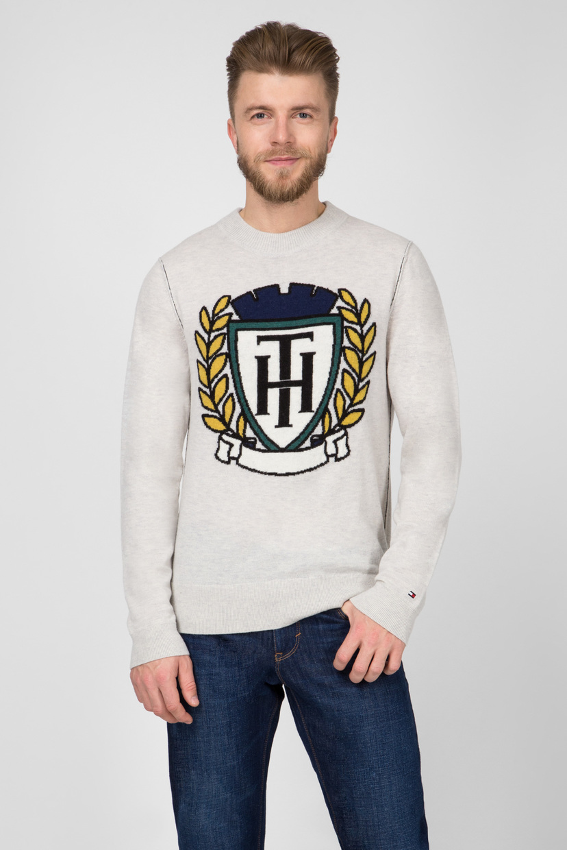 

Свитер Tommy Hilfiger CREST INTARSIA CNECK SWEATER XL Серый MW0MW07855