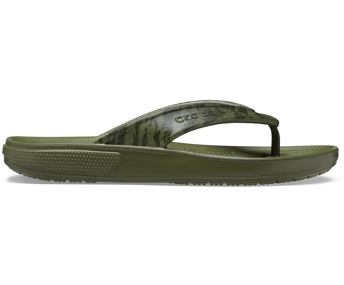 

Вьетнамки Crocs Classic Printed Camo Army Green Flip 206484-346 W7 37-38 23.8 см Камуфляжные